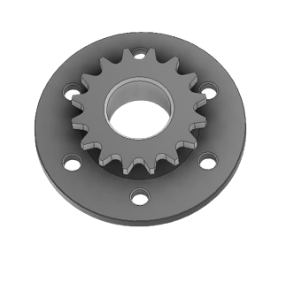 Flange c/ engrenagem